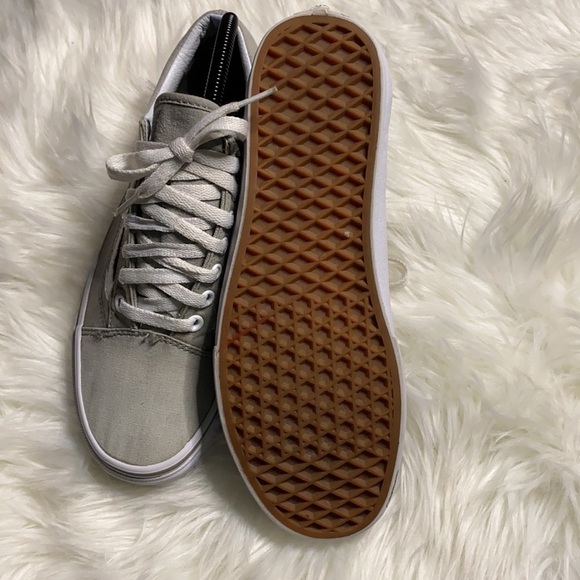 Vans old skool light gray canvas skate shoe - Picture 5 of 9